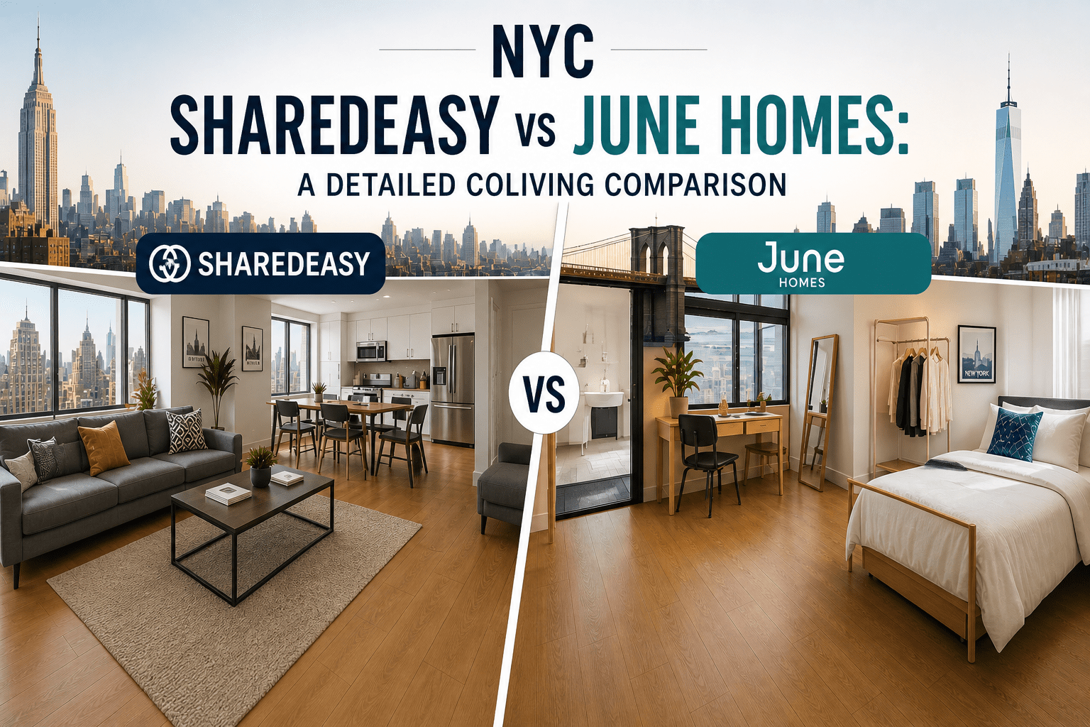 SharedEasy vs June Homes: Una comparación detallada de coliving